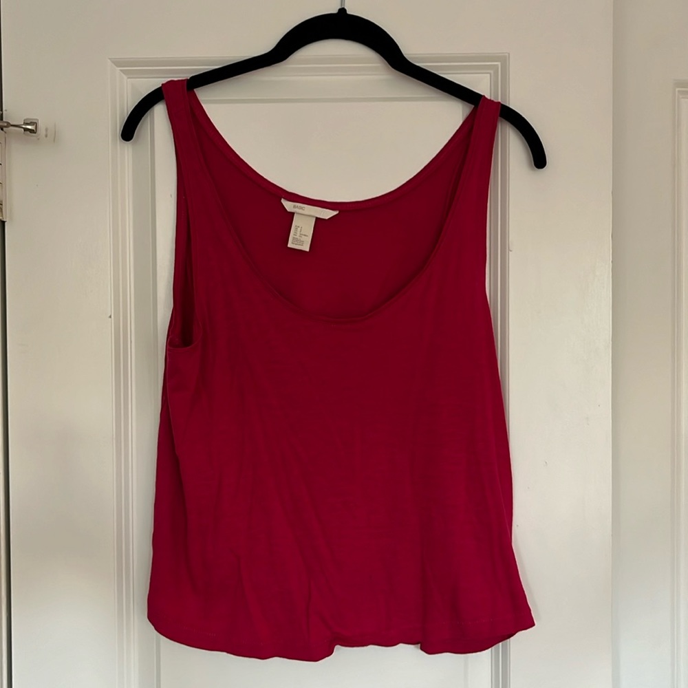 H&M Crop Tank Top in Hot Pink